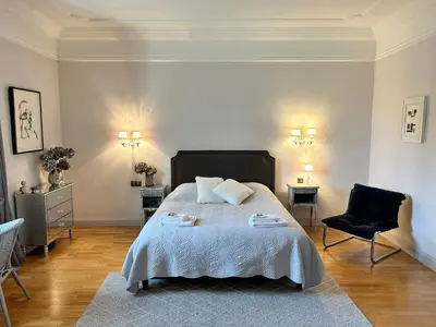 Un ou plusieurs lits dans un hébergement de l'établissement Château l'Hubertière