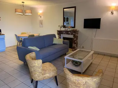 Télévision ou salle de divertissement dans l'établissement Cottage du Château l'Hubertière