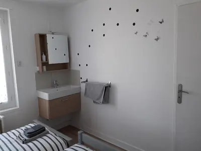 Salle de bains dans l'établissement Le Corto