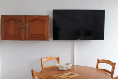 Télévision ou salle de divertissement dans l'établissement Résidence Pasteur - flyer