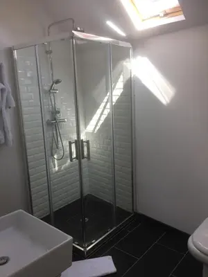 Salle de bains dans l'établissement Chateau De La Goujonnerie