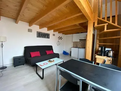 Cuisine ou kitchenette dans l'établissement CENTRE CHATELAILLON GRAND LOFT ** 100m DE LA PLAGE
