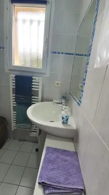 Salle de bains dans l'établissement AGAPANTHE