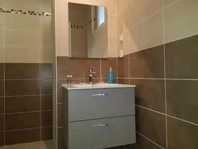Salle de bains dans l'établissement Domaine de Pelouaille - chambre d'hôtes