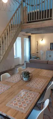 Cuisine ou kitchenette dans l'établissement Gîte le Hameau des Bordes 3 étoiles
