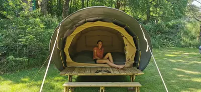 Clients de l'établissement camping de la chagnée