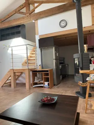 Cuisine ou kitchenette dans l'établissement Le « chai » vous