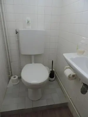 Salle de bains dans l'établissement Gîte de l'Aubrée 17