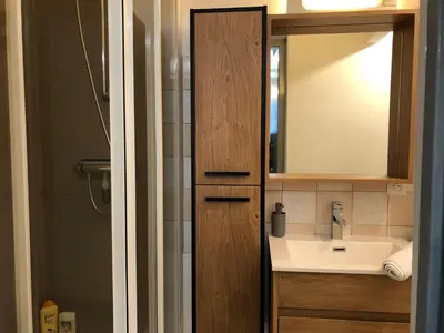 Salle de bains dans l'établissement LES APPART's DES THERMES