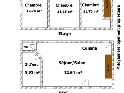 Plan de l'établissement Maison rénovée avec jardin, SPA, vélos près des commerces - Animaux acceptés - FR-1-426-291