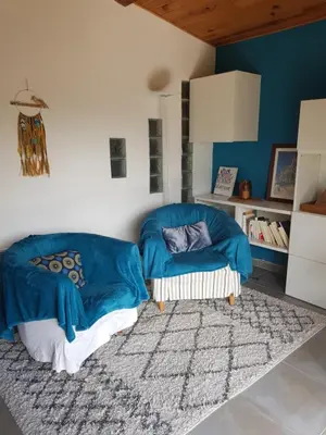 Un ou plusieurs lits dans un hébergement de l'établissement Chambre avec salle de bains privative