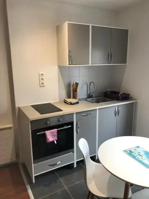 Cuisine ou kitchenette dans l'établissement L’été de Mélusine