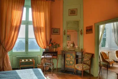Coin salon dans l'établissement Chateau du Fraisse