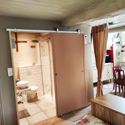 Salle de bains dans l'établissement Halte vendéenne atypique