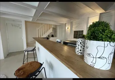 Cuisine ou kitchenette dans l'établissement Appartement plein centre de la ROCHELLE