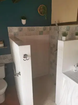 Salle de bains dans l'établissement Gîte de La Pomerie