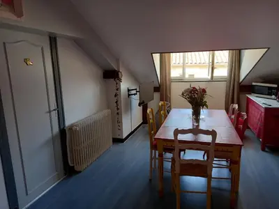 Cuisine ou kitchenette dans l'établissement hô choucas