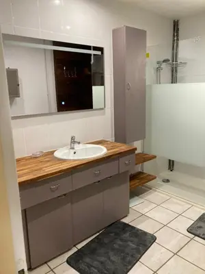 Salle de bains dans l'établissement Villa de la Prée