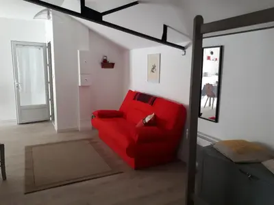 Coin salon dans l'établissement Gite Amanala Poitou