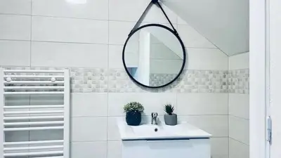 Salle de bains dans l'établissement Jolie appartement 2 chambres 65m2 au centre ville