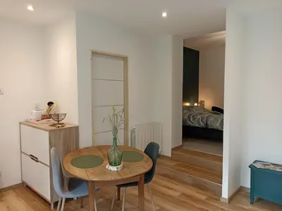 Un ou plusieurs lits dans un hébergement de l'établissement Gîte l'Anne'xe champêtre d'Alex, calme, Vendée Marais Poitevin