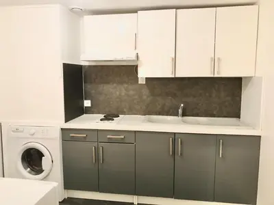 Cuisine ou kitchenette dans l'établissement Jungle Cosy Appartement