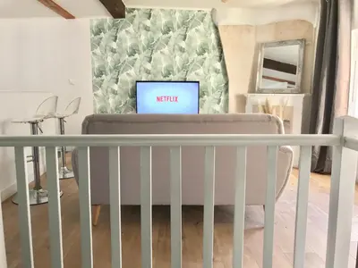 Un ou plusieurs lits dans un hébergement de l'établissement Jungle Cosy Appartement