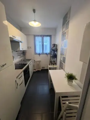 Cuisine ou kitchenette dans l'établissement Le P'tit Gris Studio cosy et rénové