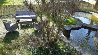 Jardin de l'établissement Route de l'océan/Maison 8 pers/entrée FOURAS
