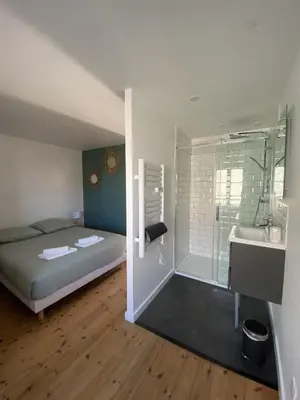 Salle de bains dans l'établissement Agréable et vaste maison Angoulême centre ville