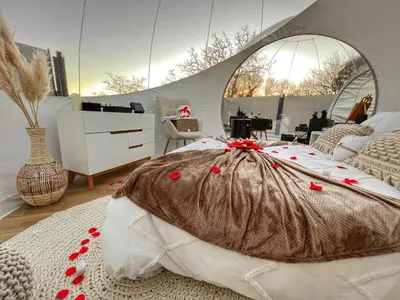 Cuisine ou kitchenette dans l'établissement Bulles gonflables Love Room - Love Home XO