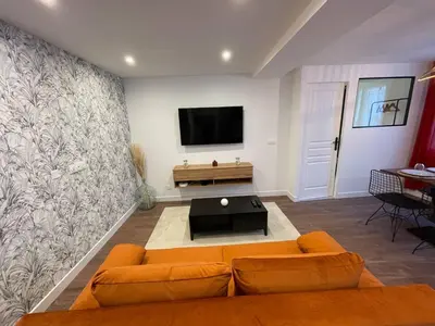 Télévision ou salle de divertissement dans l'établissement Le Jardin Niortais - Hyper centre- proche gare - Paisible - Grand Jardin privé, WIFI HD -NETFLIX
