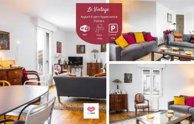 Coin salon dans l'établissement Le Vintage - Grand Appartement hypercentre