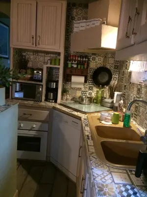 Cuisine ou kitchenette dans l'établissement l'Ancienne Forge