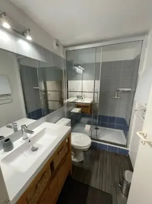 Salle de bains dans l'établissement Bel Appartement Avec Balcon Proche Du Lac