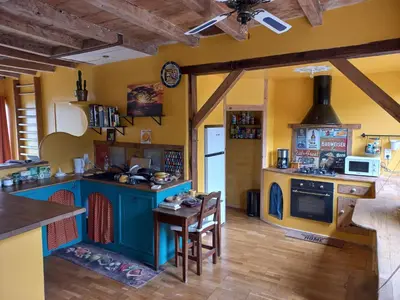 Cuisine ou kitchenette dans l'établissement Le Moulin d'Errol