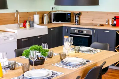 Cuisine ou kitchenette dans l'établissement LA FABRIQUE #Hyper Centre #Baby foot #Terrasse