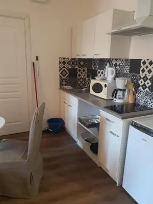 Cuisine ou kitchenette dans l'établissement Studio ruffec 10
