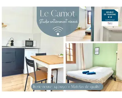 Cuisine ou kitchenette dans l'établissement Le Carnot, à 50m de la gare de Poitiers !