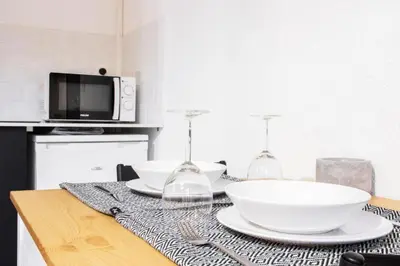 Cuisine ou kitchenette dans l'établissement Le Carnot, à 50m de la gare de Poitiers !