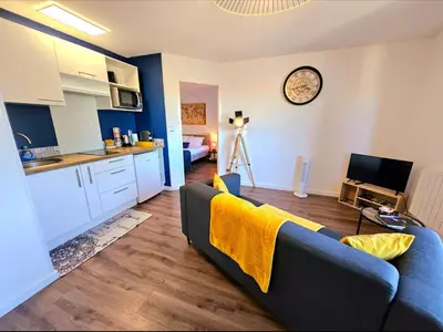 Cuisine ou kitchenette dans l'établissement Appartement Résidentiel avec parking/Proche Centre