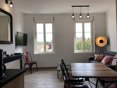 Télévision ou salle de divertissement dans l'établissement Le Logis de Virginie - climatisé