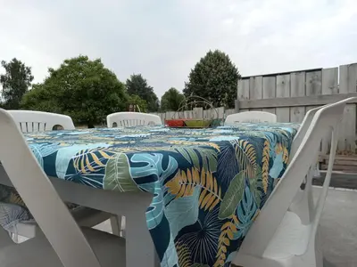 Balcon ou terrasse dans l'établissement Maison cocooning à 20 min des plages