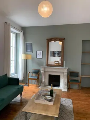 Coin salon dans l'établissement Grand appartement de Standing #Hypercentre