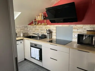 Cuisine ou kitchenette dans l'établissement Grand Appartement Hypercentre avec Terrasse et Parking