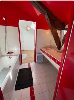 Un ou plusieurs lits dans un hébergement de l'établissement Grand Appartement Hypercentre avec Terrasse et Parking