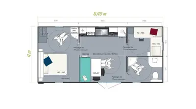 Plan de l'établissement Camping Le Beaulieu