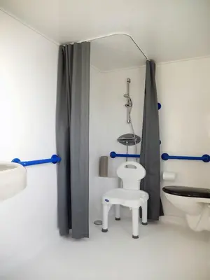 Salle de bains dans l'établissement Camping Le Beaulieu