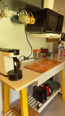 Cuisine ou kitchenette dans l'établissement ENTRE PIERRE ET BOIS