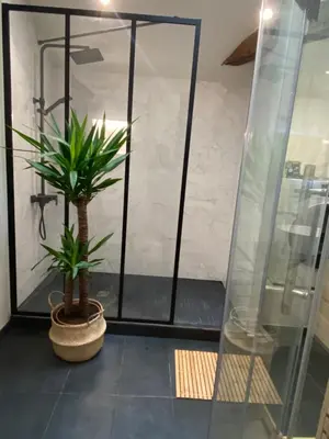 Salle de bains dans l'établissement Charmant appartement avec SPA
